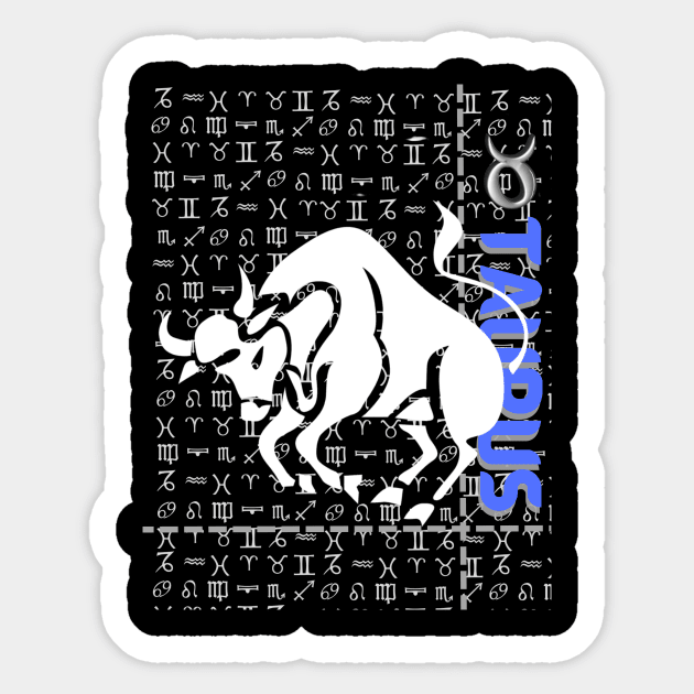 Taurus Zodiac Design Sticker by QReality